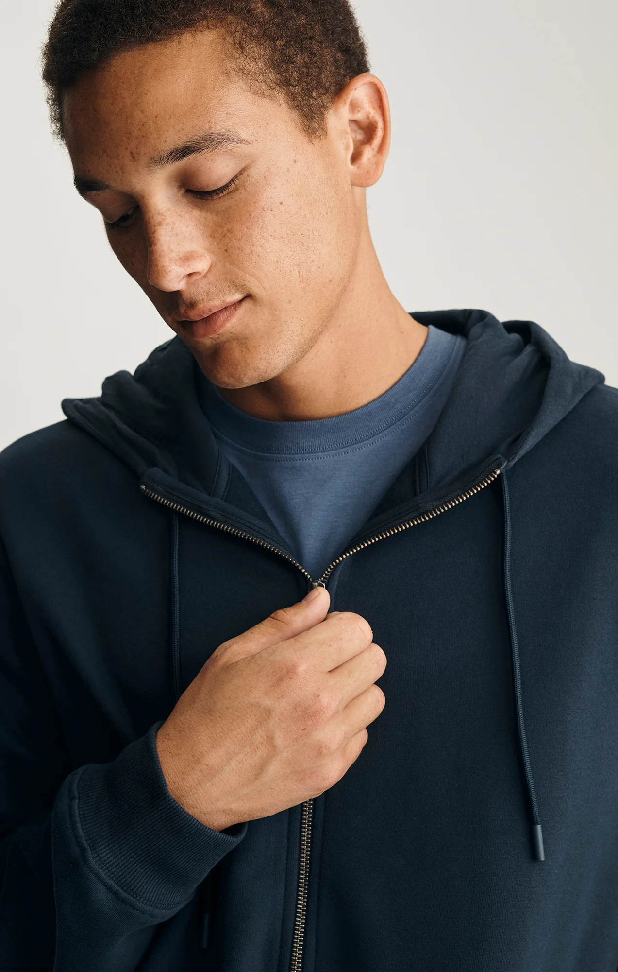 FULL ZIP HOODIE IN TOTAL ECLIPSE - Image 3